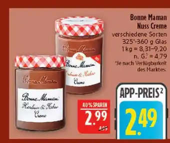 Marktkauf Bonne maman nuss creme Angebot