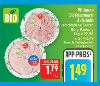 Marktkauf Wiltmann bio frischwurst aufschnitt Angebot