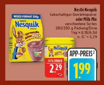 Marktkauf Nestlé nesquik kakaohaltiges getränkepulver Angebot