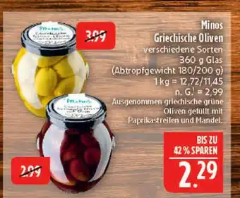 Marktkauf Minos griechische oliven Angebot