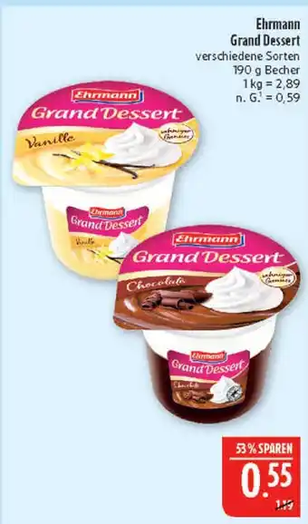 Marktkauf Ehrmann grand dessert vanille Angebot