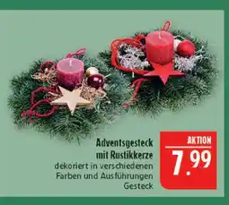 Marktkauf Adventsgesteck mit rustikkerze Angebot