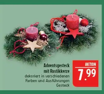 Marktkauf Adventsgesteck mit rustikkerze Angebot