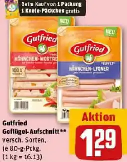 REWE Gutfried Geflügel-Aufschnitt Angebot