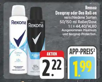E-Center Rexona deospray cotton dry Angebot