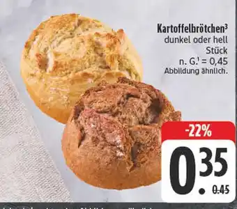 E-Center Kartoffelbrötchen dunkel Angebot