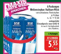 Marktkauf Weihenstephan haltbare milch Angebot