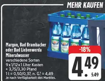 E-Center Margon mineralwasser Angebot