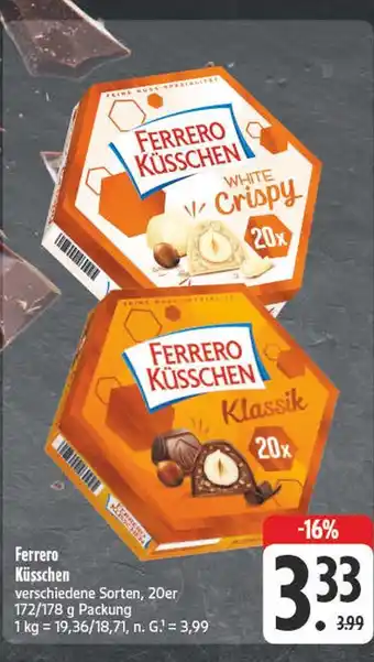 E-Center Ferrero küsschen white crispy Angebot