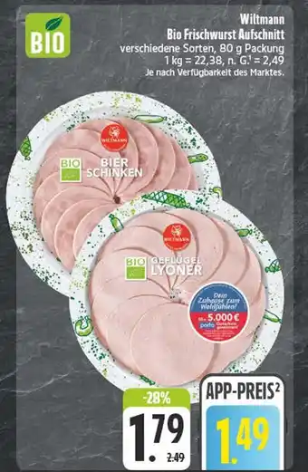 E-Center Wiltmann bio bier schinken Angebot