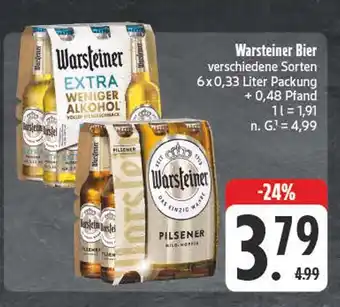 E-Center Warsteiner extra weniger alkohol Angebot