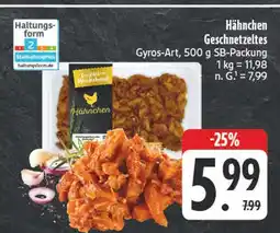E-Center Hähnchen geschnetzeltes gyros-art Angebot