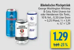 diska George washington whiskey & cola Angebot