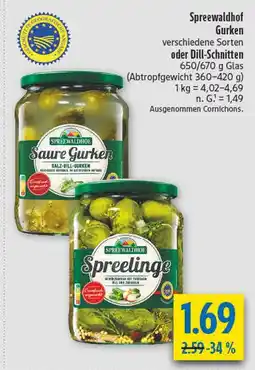 diska Spreewaldhof saure gurken Angebot