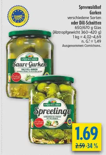 diska Spreewaldhof saure gurken Angebot