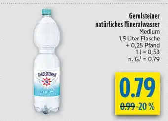 diska Gerolsteiner natürliches mineralwasser medium Angebot