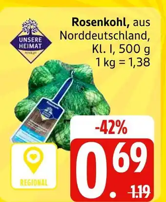 Edeka Unsere heimat rosenkohl Angebot