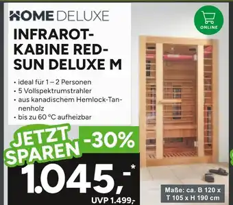 Marktkauf Home deluxe infrarot-kabine red-sun deluxe m Angebot