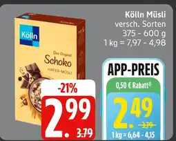 Edeka Kölln schoko hafer-müsli Angebot
