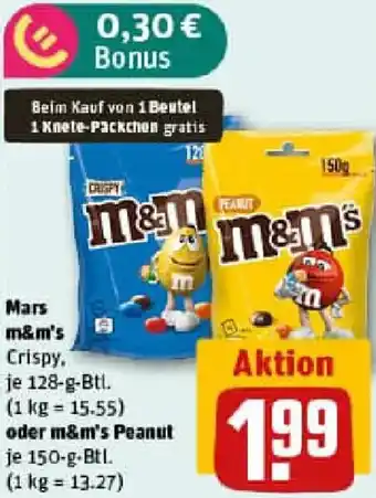 REWE Mars m&m's oder m&m's Peanut Angebot