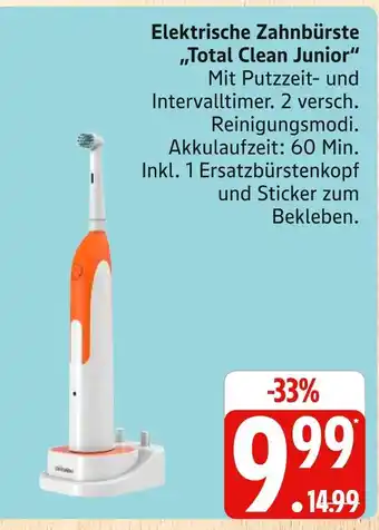 Marktkauf Elektrische zahnbürste total clean junior Angebot