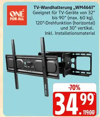 Marktkauf One for all tv-wandhalterung wm4661 Angebot