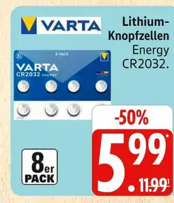 Marktkauf Varta lithium-knopfzellen energy cr2032 Angebot