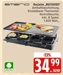 Marktkauf Emerio raclette rg110035 Angebot