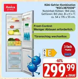 Marktkauf Amica kühl-gefrier-kombination kgcl387050e Angebot