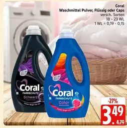 Marktkauf Coral farbschutz schwarz waschmittel Angebot