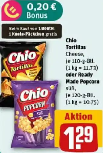 REWE Chio Tortillas oder Ready Made Popcorn Angebot