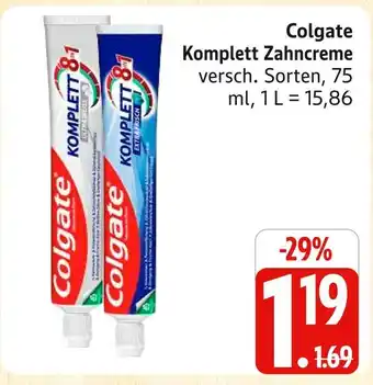 Marktkauf Colgate komplett zahncreme Angebot