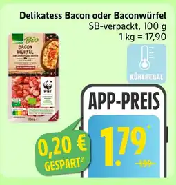 Marktkauf Edeka bio delikatess bacon Angebot