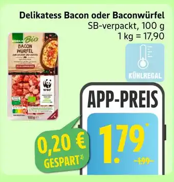 Marktkauf Edeka bio delikatess bacon Angebot
