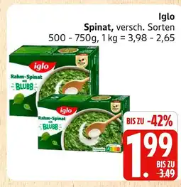 Marktkauf Iglo rahm-spinat mit blubb Angebot