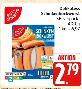 Marktkauf Gut & günstig delikatess schinkenbockwurst Angebot