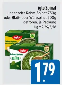 Edeka Iglo spinat junger oder rahm-spinat Angebot