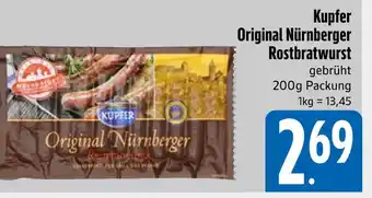 Edeka Kupfer original nürnberger rostbratwurst Angebot