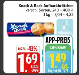 Marktkauf Knack & back aufbackbrötchen Angebot