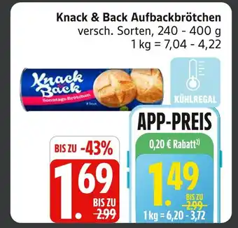 Marktkauf Knack & back aufbackbrötchen Angebot