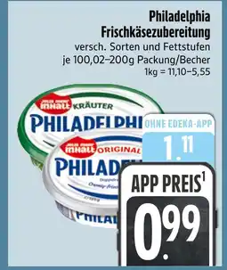 Edeka Philadelphia frischkäsezubereitung kräuter Angebot