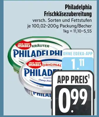 Edeka Philadelphia frischkäsezubereitung kräuter Angebot