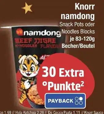 Edeka Knorr namdong snack pots Angebot