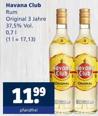 Getränkewelt Havana club rum original 3 jahre Angebot