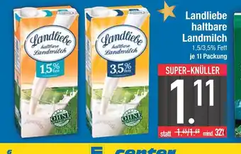 Edeka Landliebe haltbare landmilch 1,5% fett Angebot