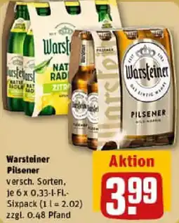 REWE Warsteiner Pilsener Angebot