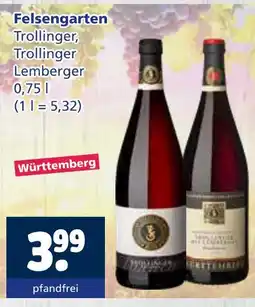 Getränkewelt Felsengarten trollinger Angebot