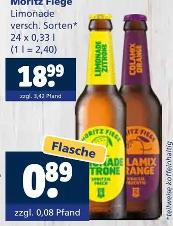 Getränkewelt Moritz fiege limonade zitrone Angebot