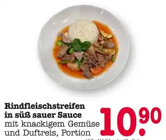 E-Center Rindfleischstreifen in süß saurer sauce Angebot