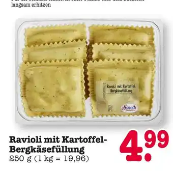 E-Center Ravioli mit kartoffel-bergkäsefüllung Angebot